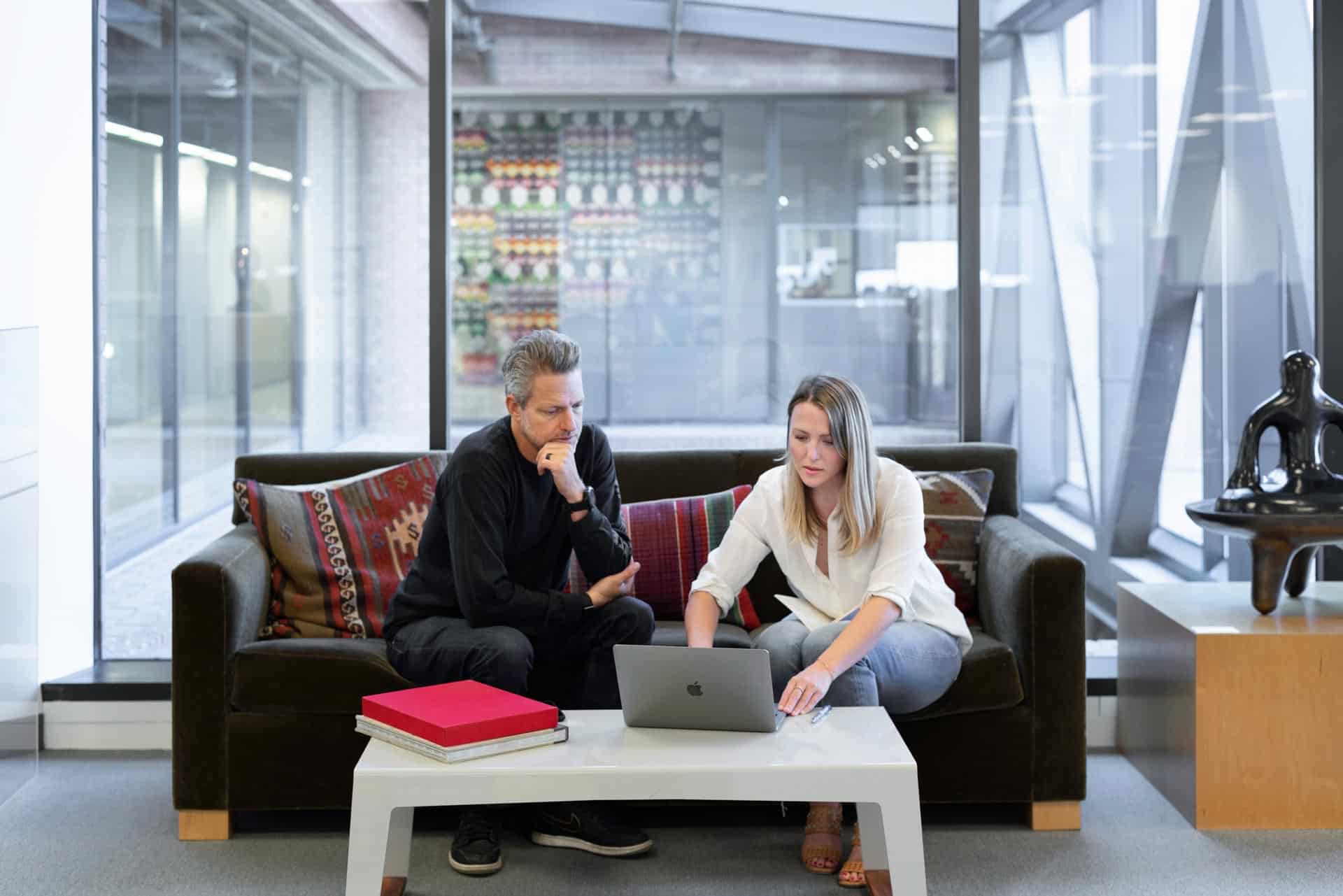 man and woman in business meeting