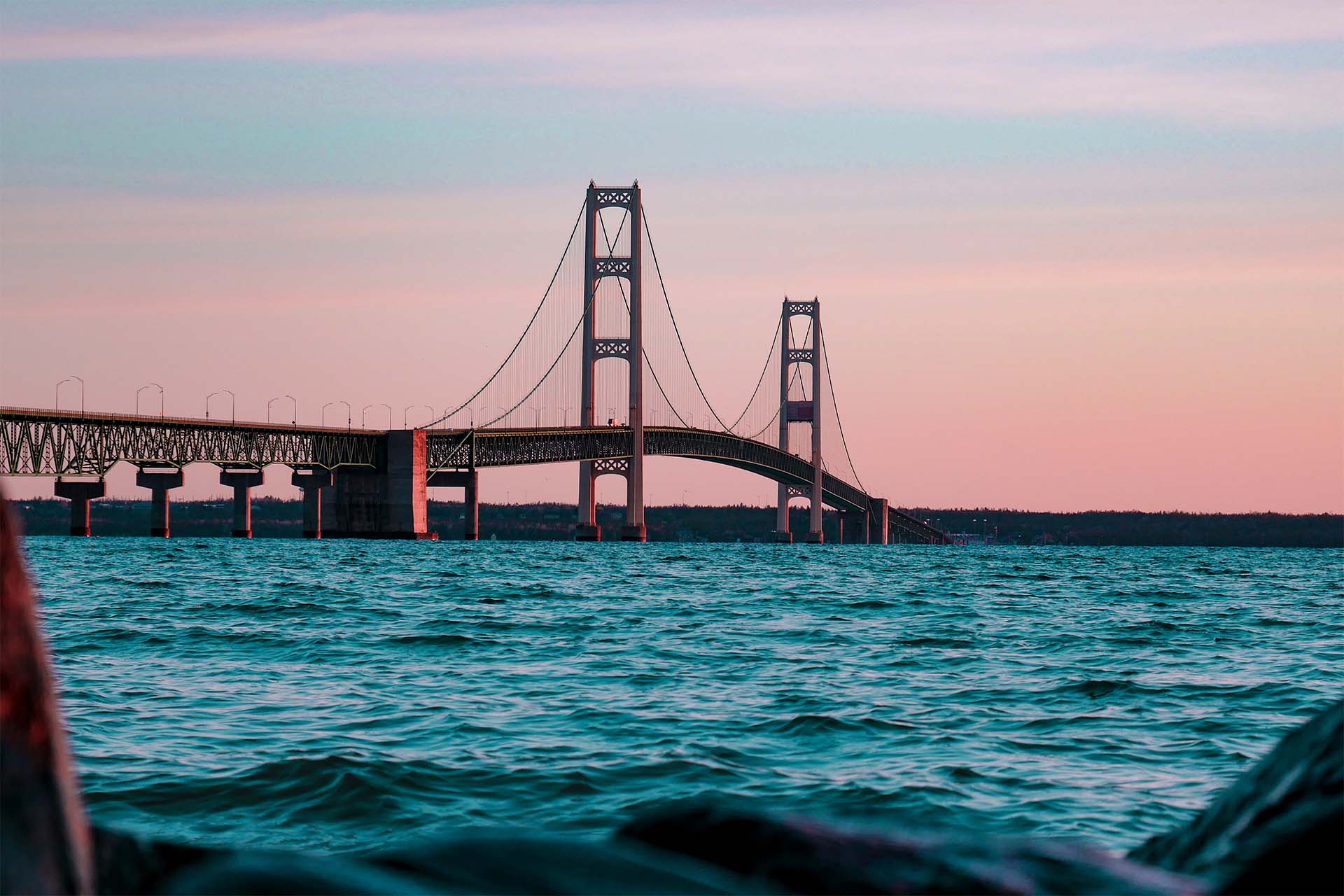 a large bridge over a body of water