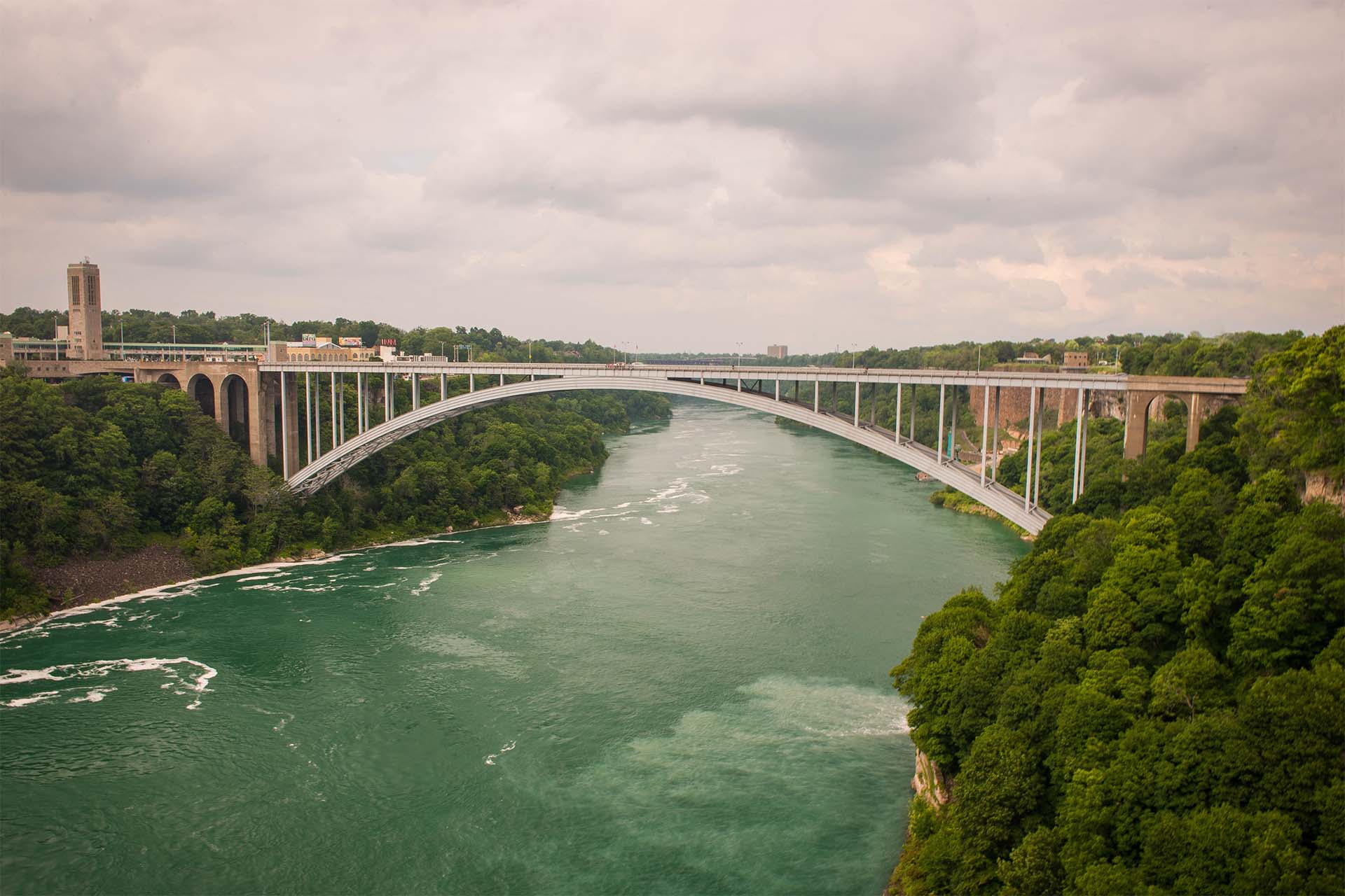 a bridge over a body of water